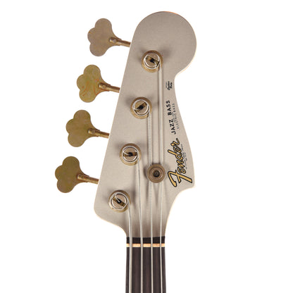 Fender Custom Shop 1965 Jazz Bass Journeyman Relic Faded Inca Silver Bass Guitars / 4-String