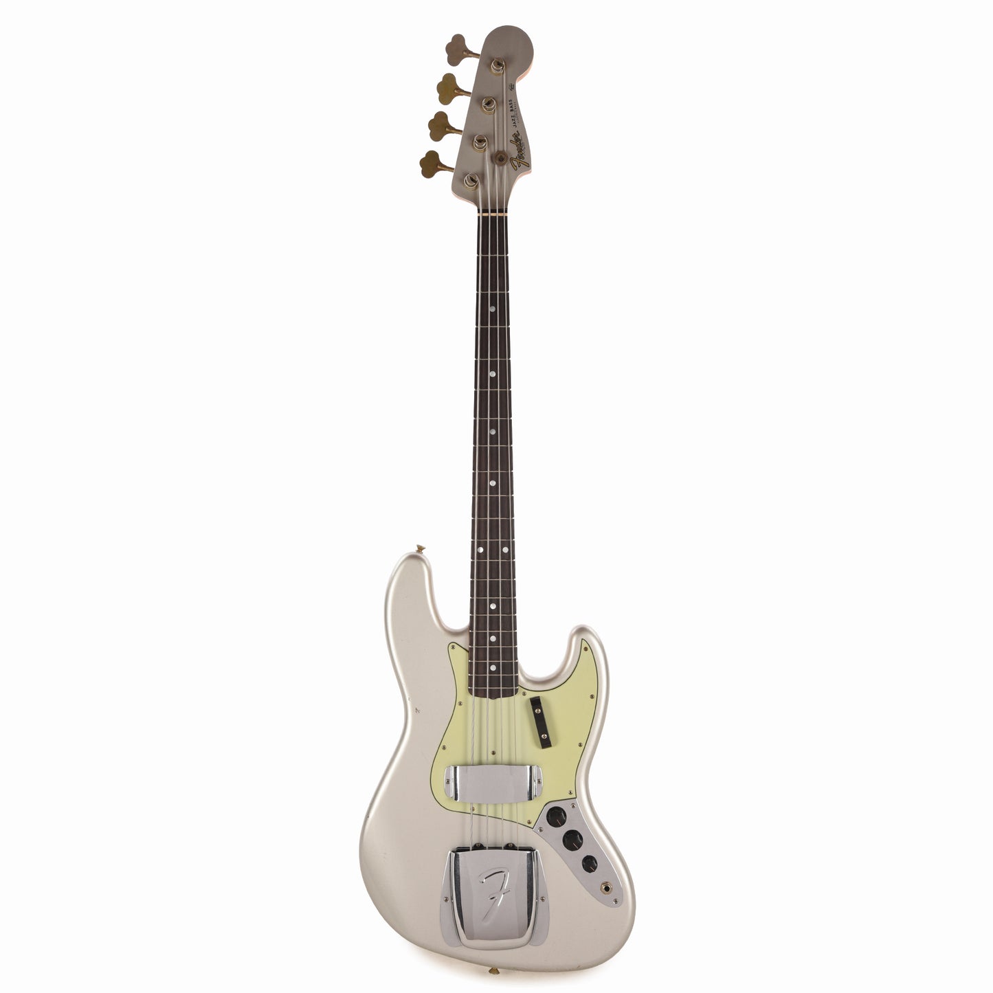 Fender Custom Shop 1965 Jazz Bass Journeyman Relic Faded Inca Silver Bass Guitars / 4-String