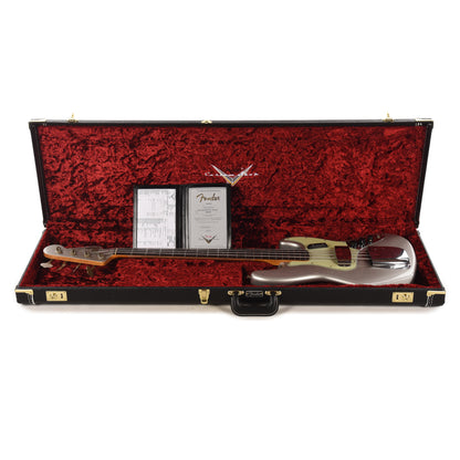 Fender Custom Shop 1965 Jazz Bass Journeyman Relic Faded Inca Silver Bass Guitars / 4-String