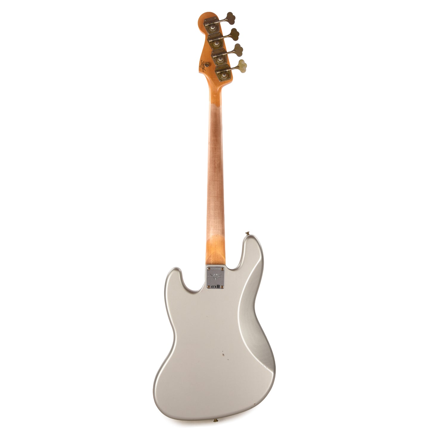 Fender Custom Shop 1965 Jazz Bass Journeyman Relic Faded Inca Silver Bass Guitars / 4-String