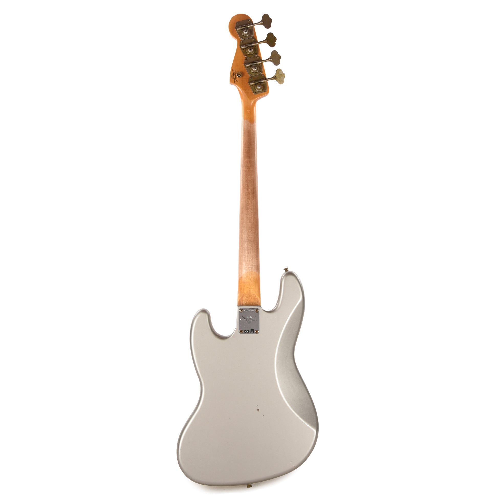 Fender Custom Shop 1965 Jazz Bass Journeyman Relic Faded Inca Silver Bass Guitars / 4-String