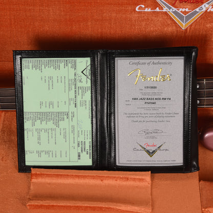 Fender Custom Shop 1965 Jazz Bass NOS Faded Aged Burgundy Mist Metallic Bass Guitars / 4-String