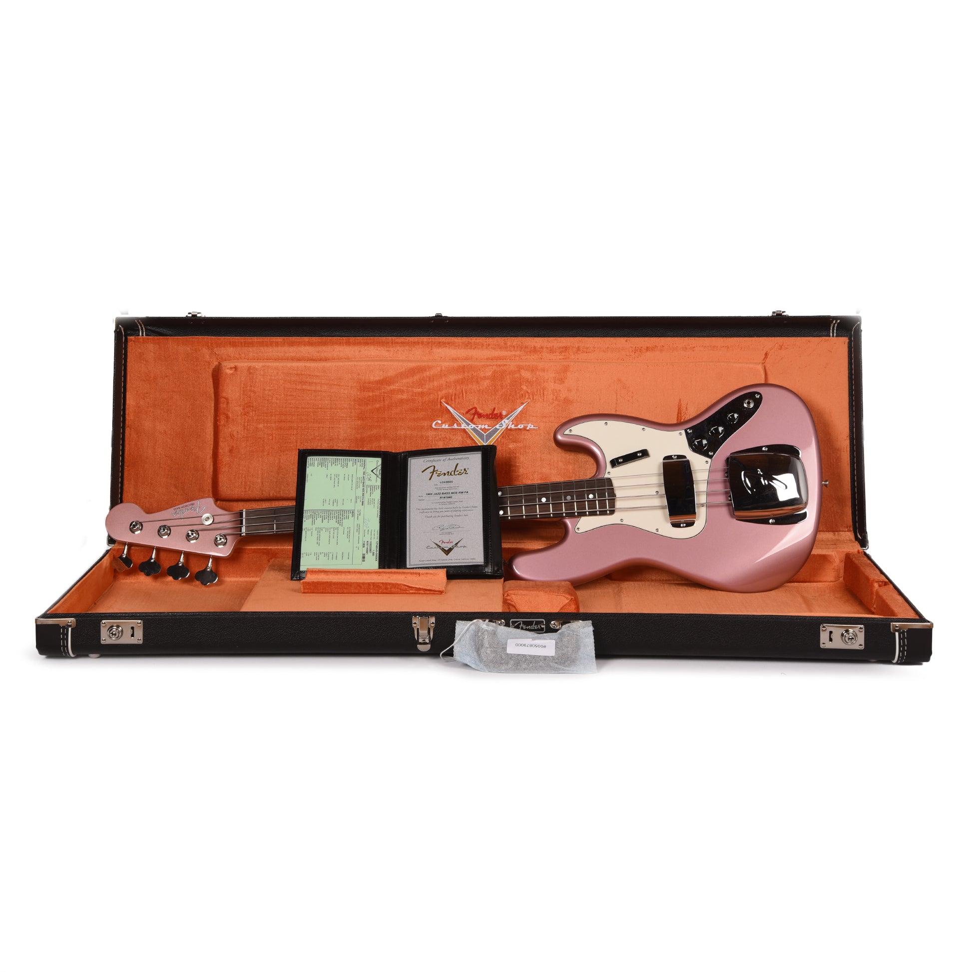 Fender Custom Shop 1965 Jazz Bass NOS Faded Aged Burgundy Mist Metallic Bass Guitars / 4-String