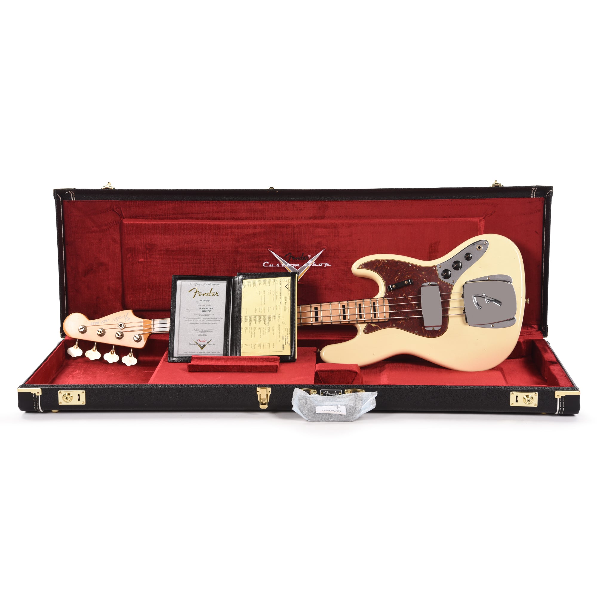 Fender Custom Shop 1968 Jazz Bass Journeyman Relic Vintage White Bass Guitars / 4-String