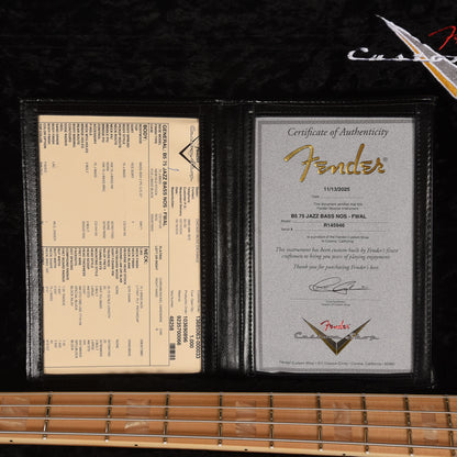 Fender Custom Shop 1975 Jazz Bass NOS Faded Walnut Bass Guitars / 4-String