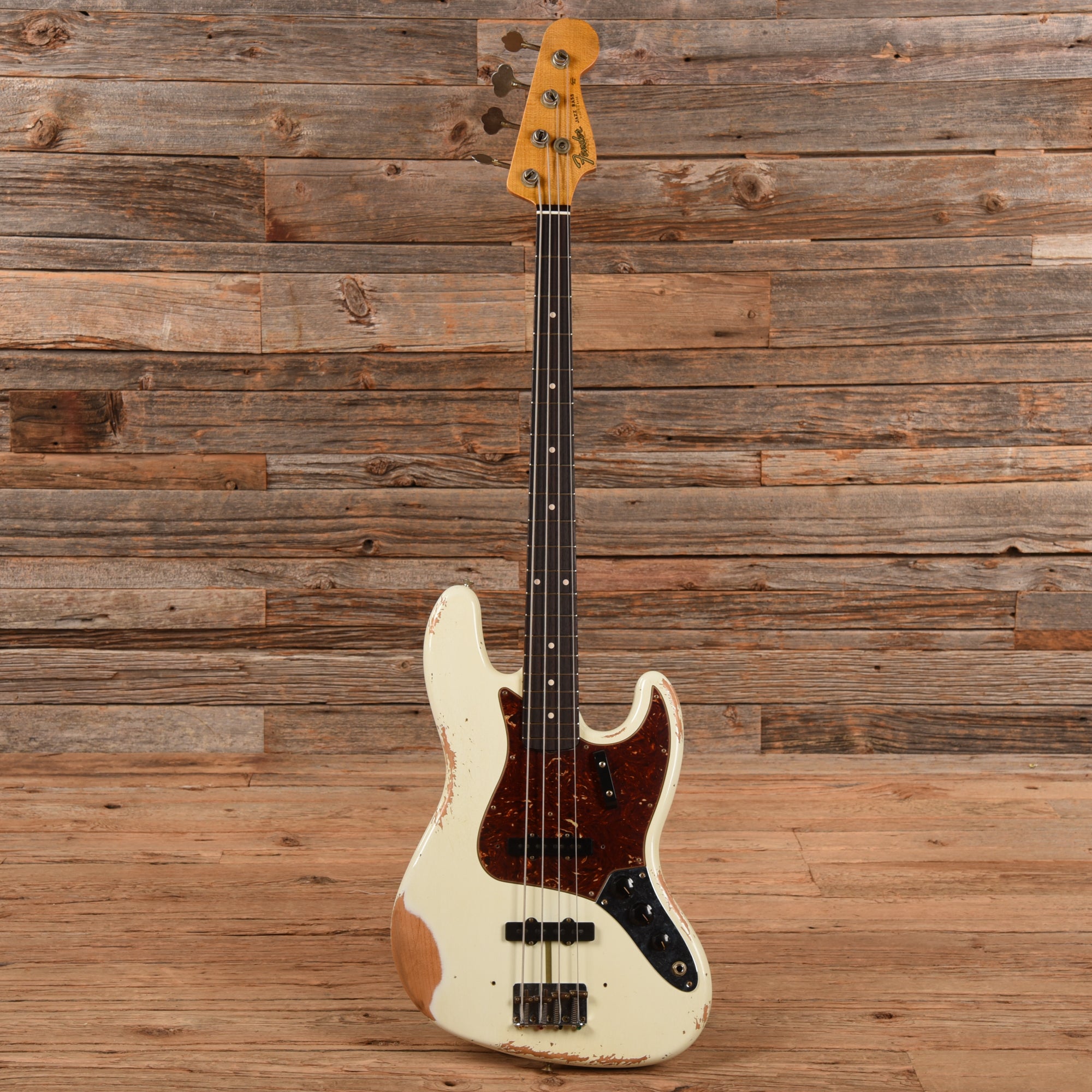 Fender Custom Shop 61 Jazz Bass Heavy Relic Olympic White 2023 Bass Guitars / 4-String