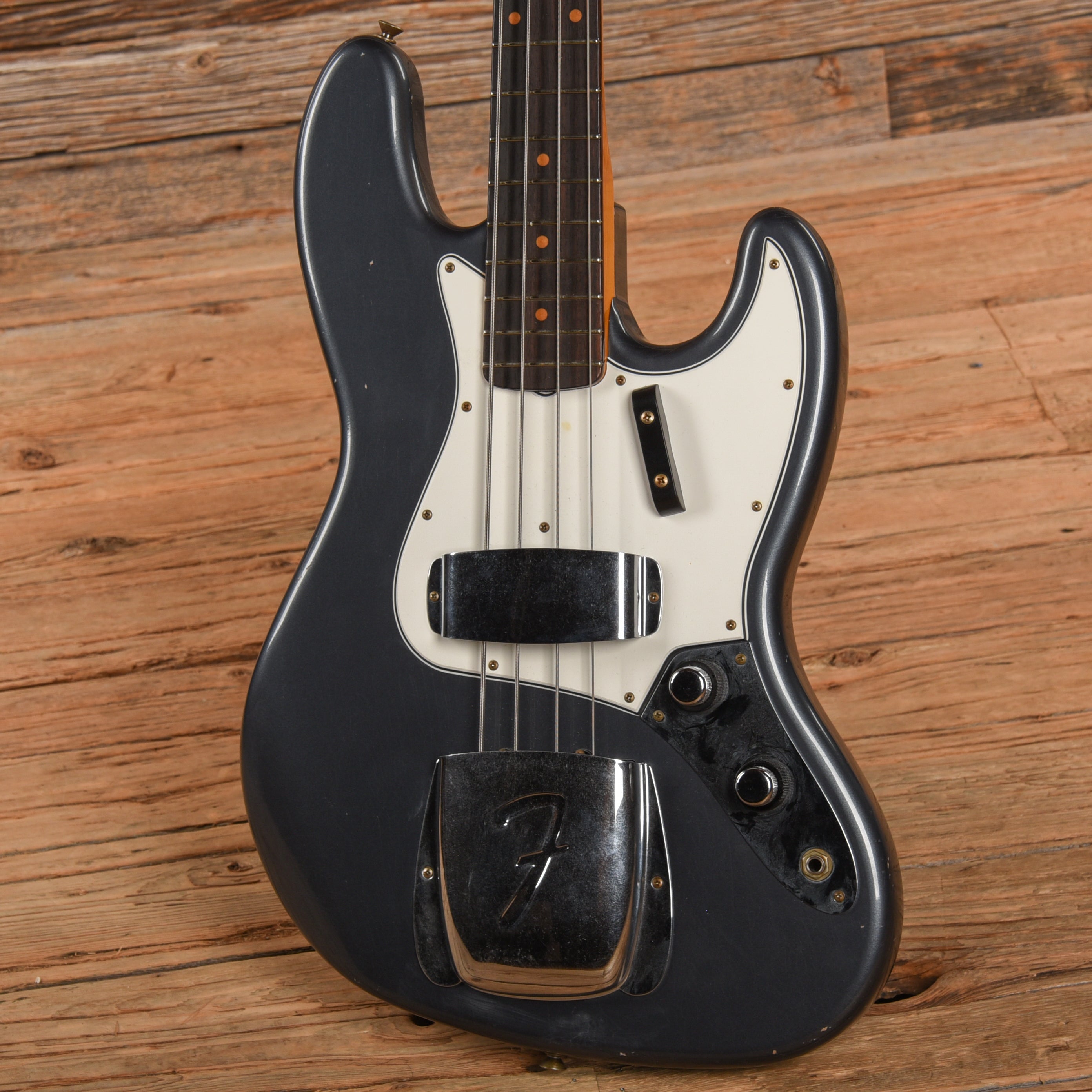 Fender Custom Shop '62 Jazz Bass Journeyman Relic Charcoal Frost Metallic Bass Guitars / 4-String
