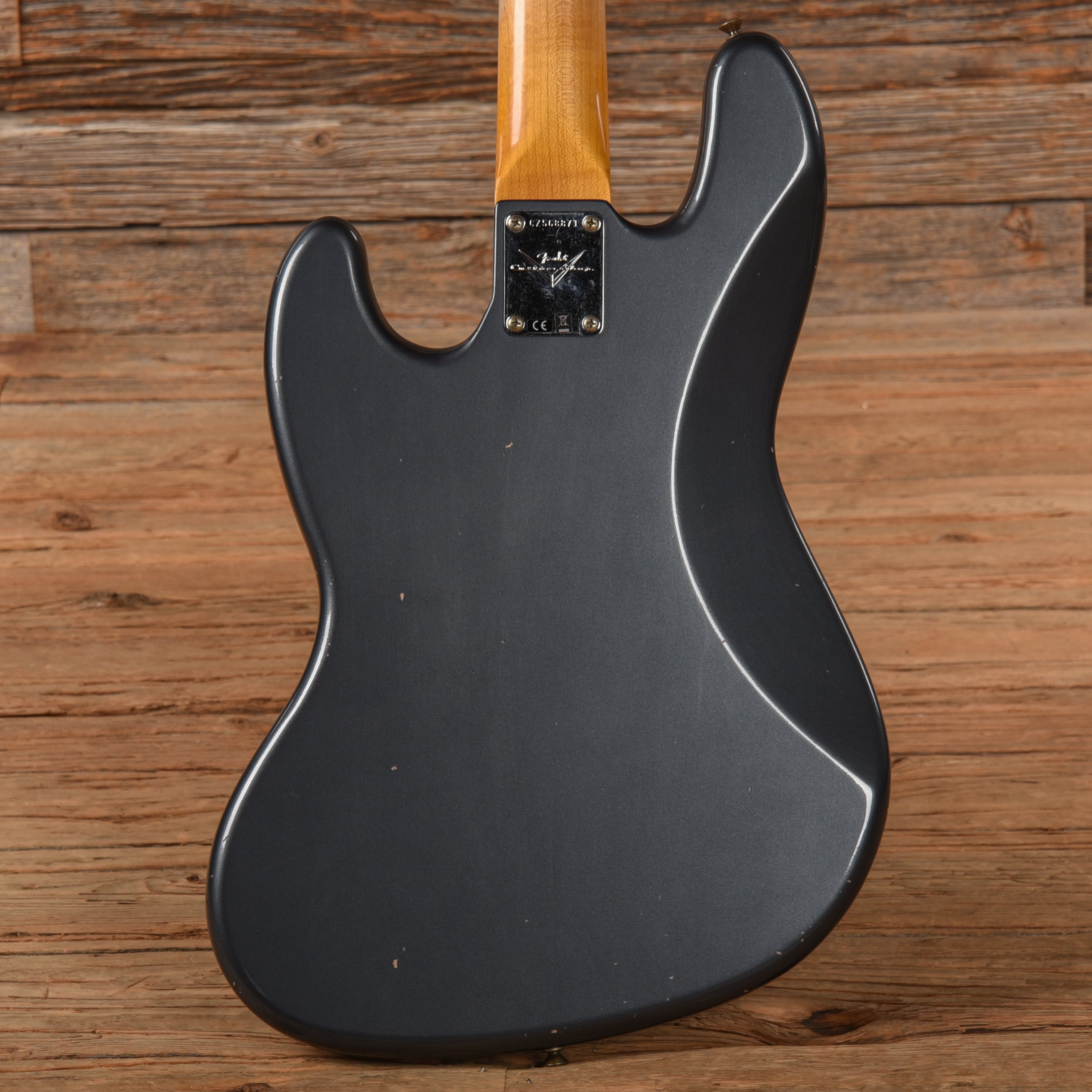 Fender Custom Shop '62 Jazz Bass Journeyman Relic Charcoal Frost Metallic Bass Guitars / 4-String