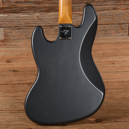Fender Custom Shop '62 Jazz Bass Journeyman Relic Charcoal Frost Metallic Bass Guitars / 4-String