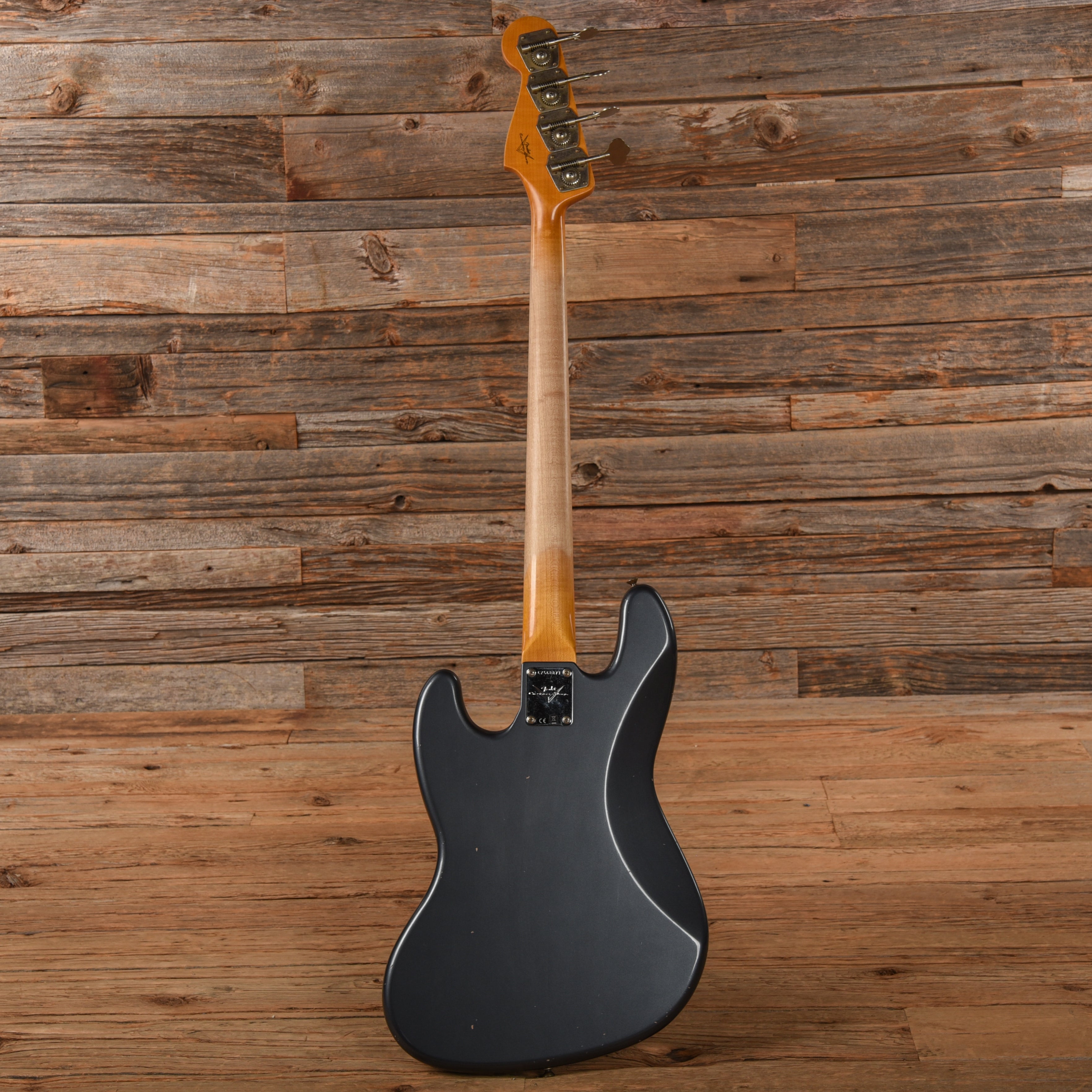 Fender Custom Shop '62 Jazz Bass Journeyman Relic Charcoal Frost Metallic Bass Guitars / 4-String