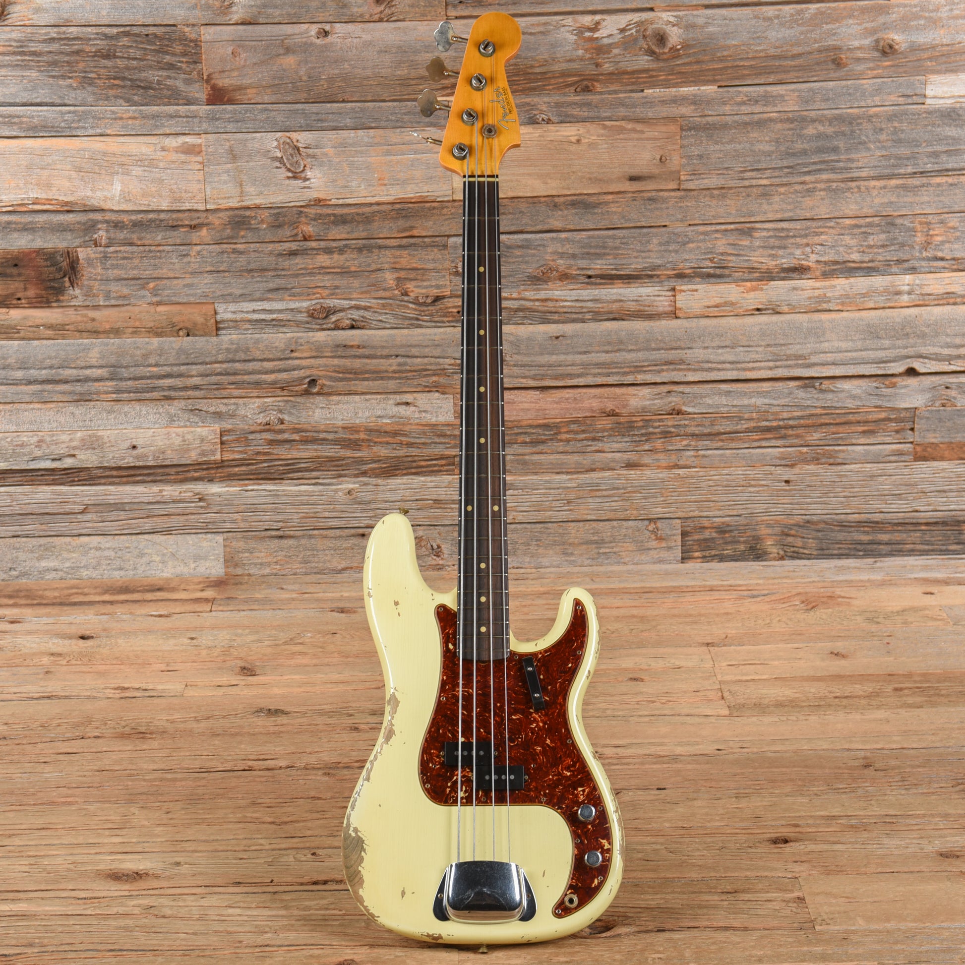 Fender Custom Shop '63 Precision Bass Heavy Relic Vintage White 2021 Bass Guitars / 4-String