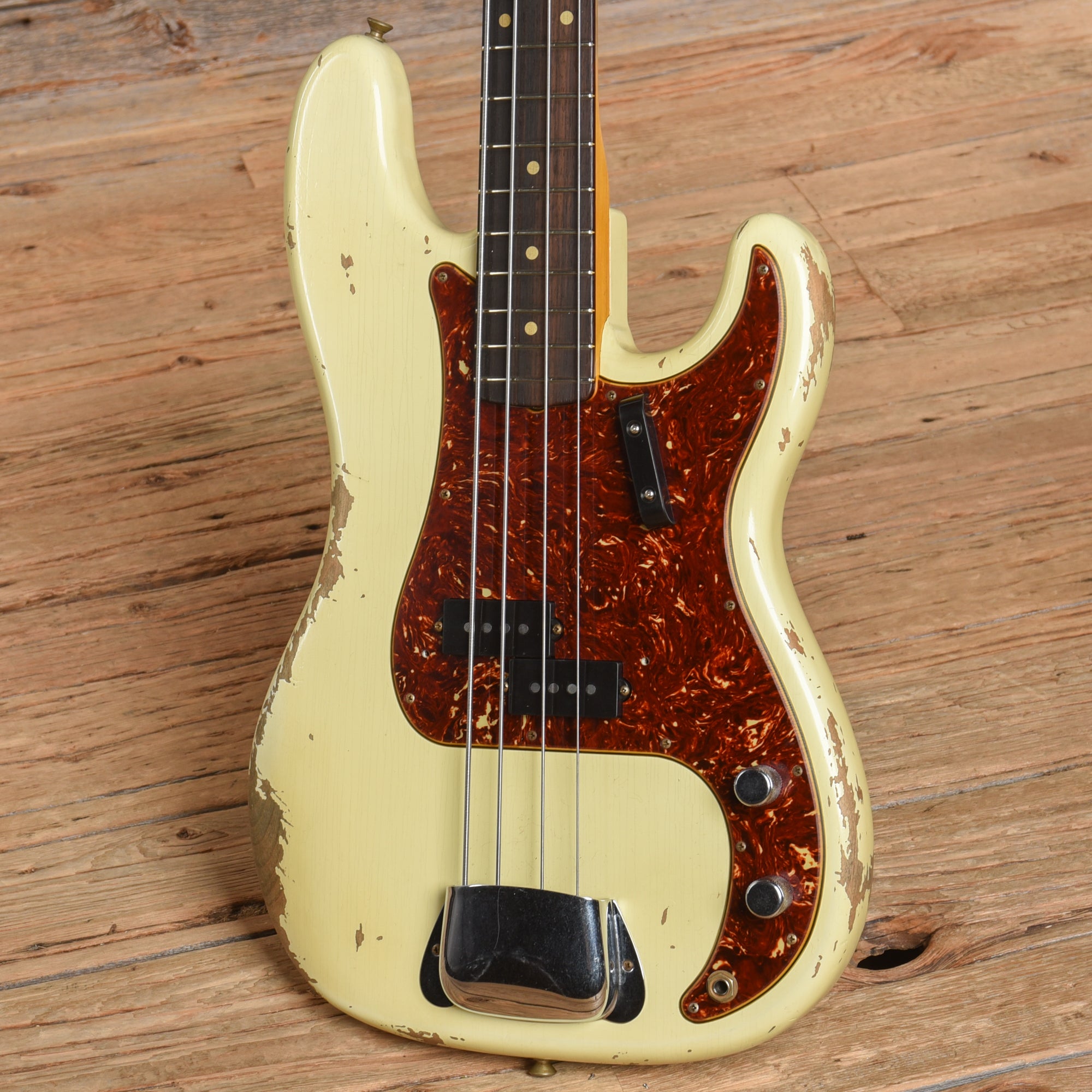 Fender Custom Shop '63 Precision Bass Heavy Relic Vintage White 2021 Bass Guitars / 4-String