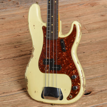 Fender Custom Shop '63 Precision Bass Heavy Relic Vintage White 2021 Bass Guitars / 4-String