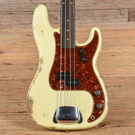 Fender Custom Shop '63 Precision Bass Heavy Relic Vintage White 2021 Bass Guitars / 4-String