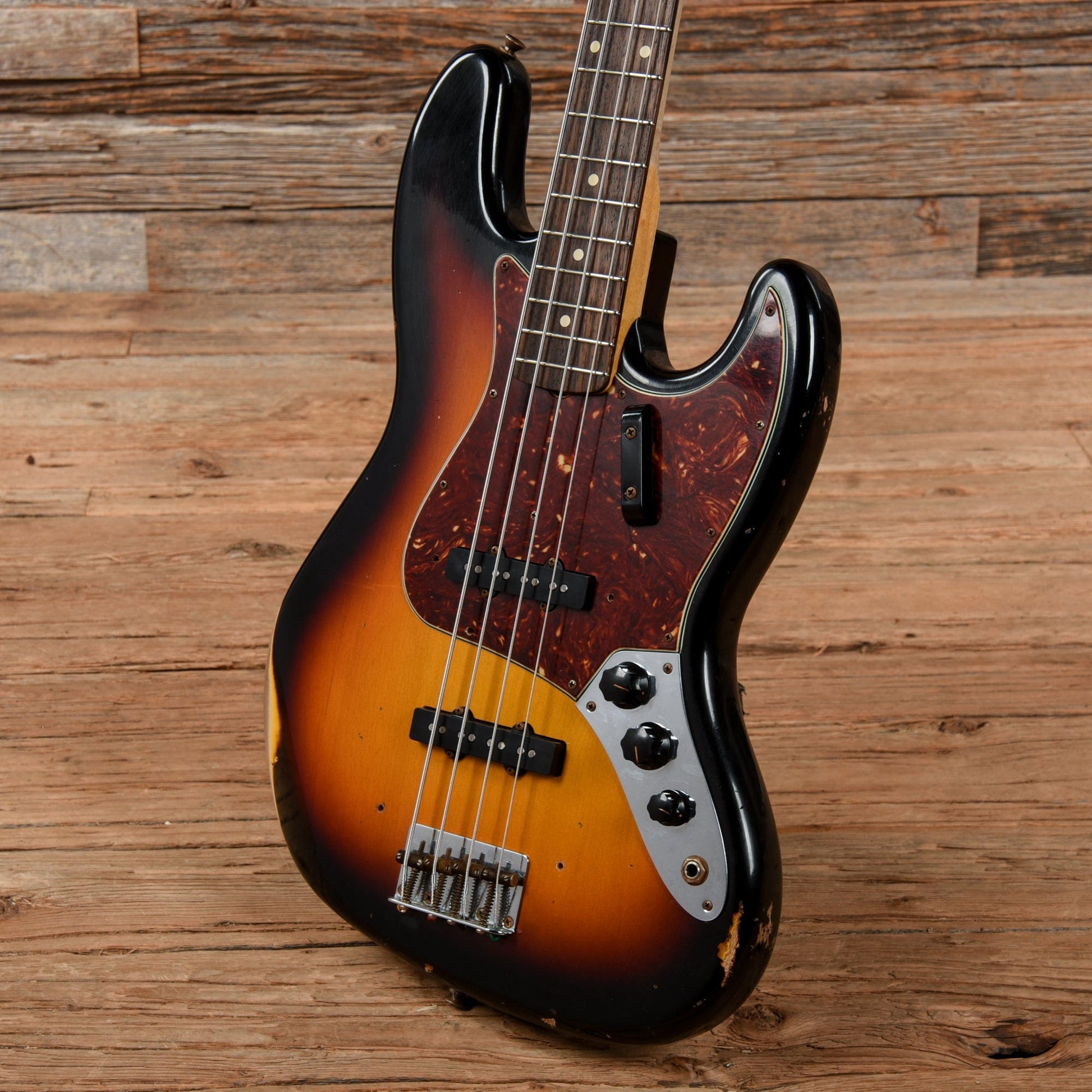 Fender Custom Shop '64 Jazz Bass Relic 3-Tone Sunburst 2021 Bass Guitars / 4-String