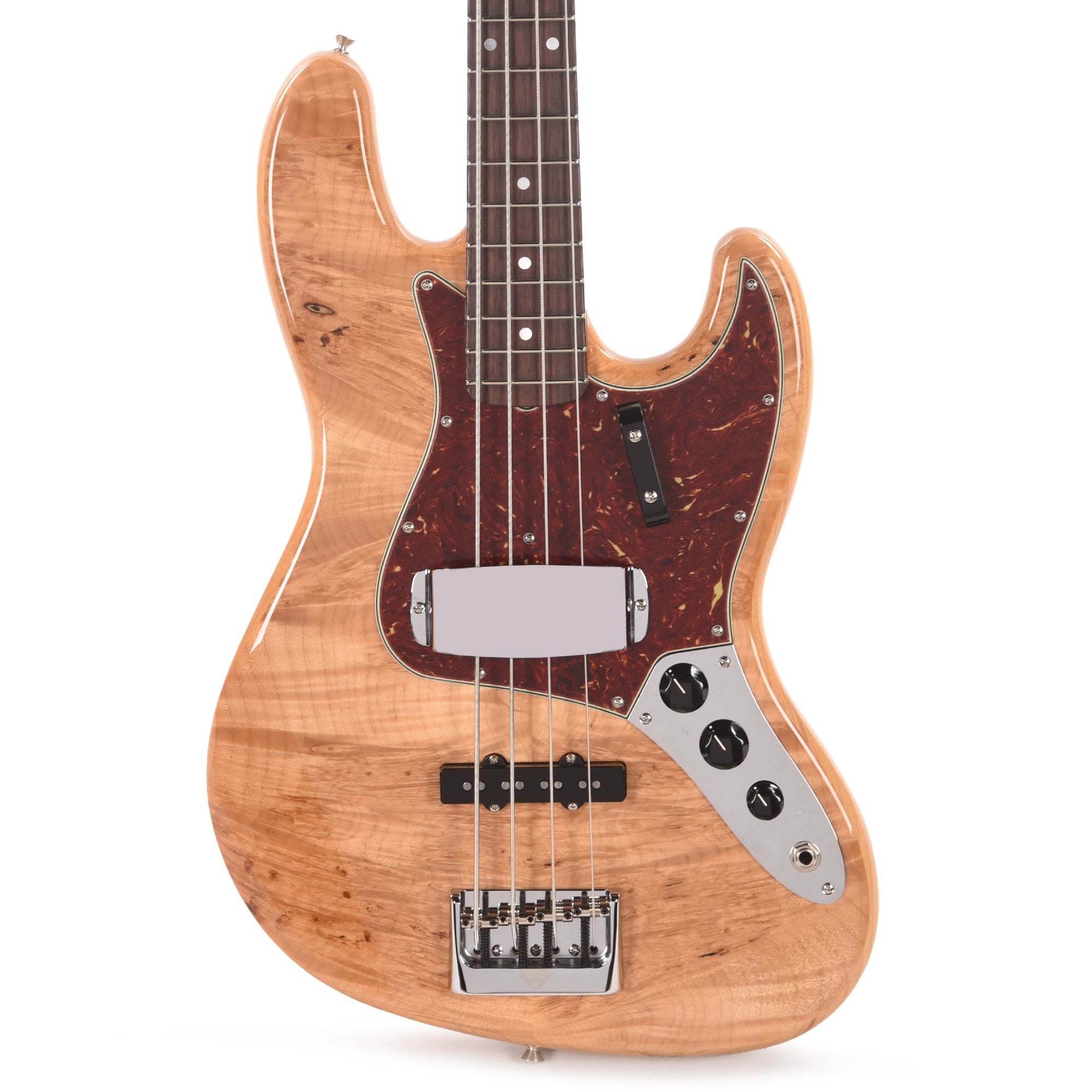 Fender Custom Shop Artisan Maple Burl Jazz Bass NOS Aged Natural Bass Guitars / 4-String