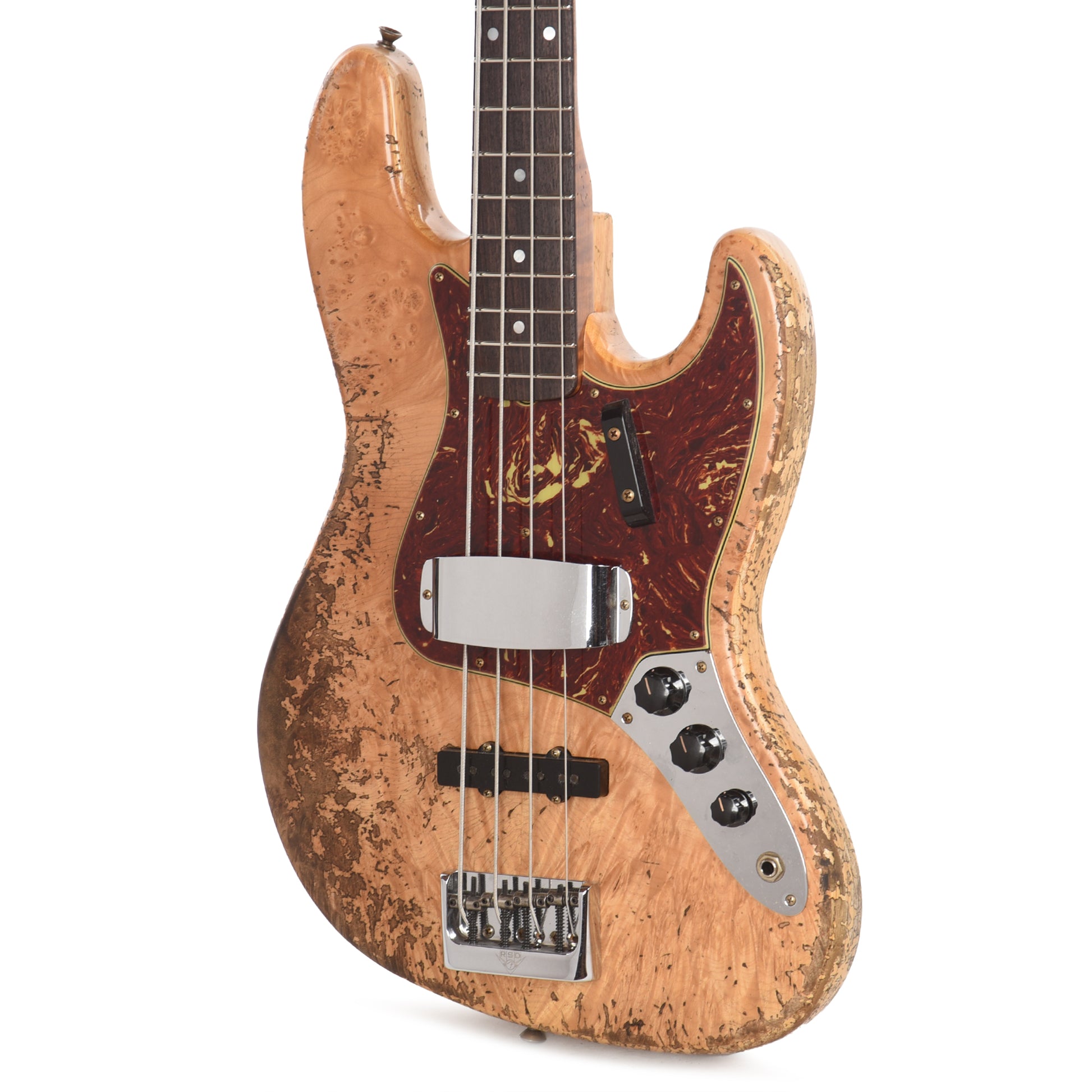 Fender Custom Shop Artisan Maple Burl Jazz Bass Super Heavy Relic Aged Natural Bass Guitars / 4-String