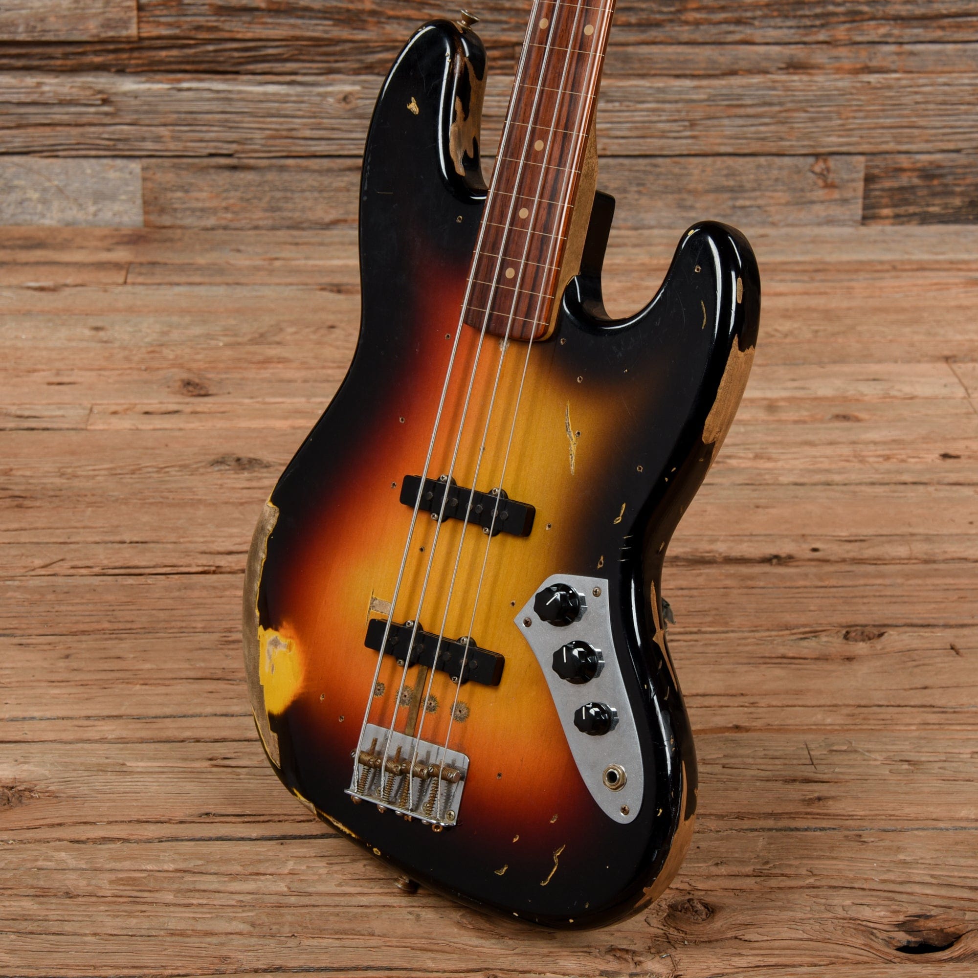 Fender Custom Shop Jaco Pastorius Tribute Jazz Bass Relic Sunburst 2005 Bass Guitars / 4-String