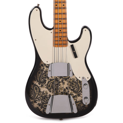 Fender Custom Shop Limited Edition 1954 Precision Bass Journeyman Relic Black Paisley Bass Guitars / 4-String