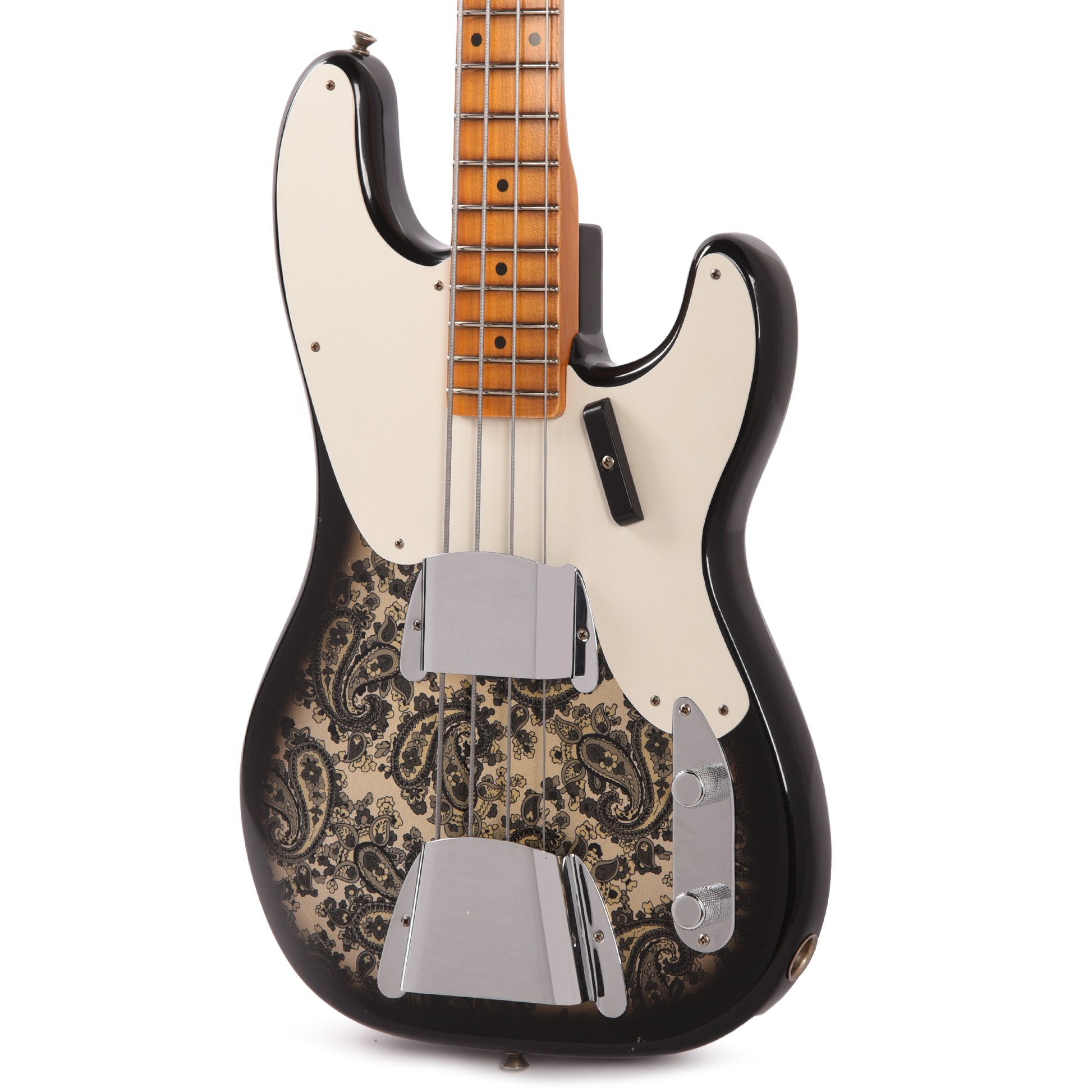 Fender Custom Shop Limited Edition 1954 Precision Bass Journeyman Relic Black Paisley Bass Guitars / 4-String
