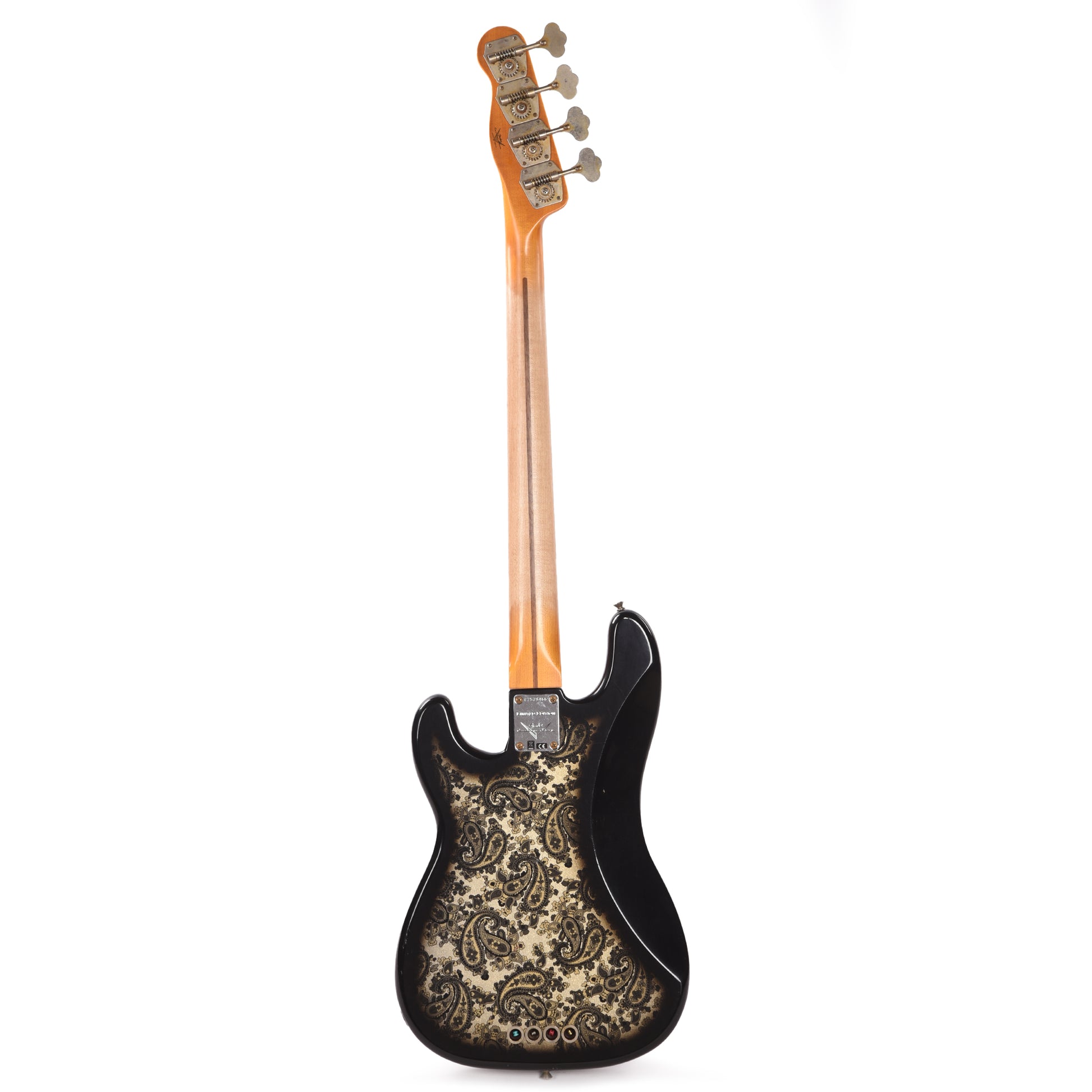 Fender Custom Shop Limited Edition 1954 Precision Bass Journeyman Relic Black Paisley Bass Guitars / 4-String