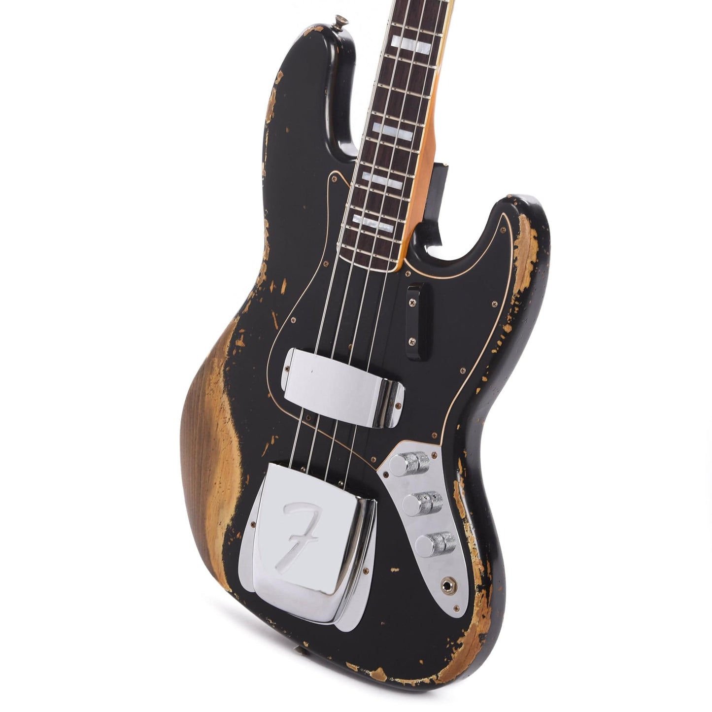 Fender Custom Shop Limited Edition Custom Jazz Bass Heavy Relic Aged Black Bass Guitars / 4-String