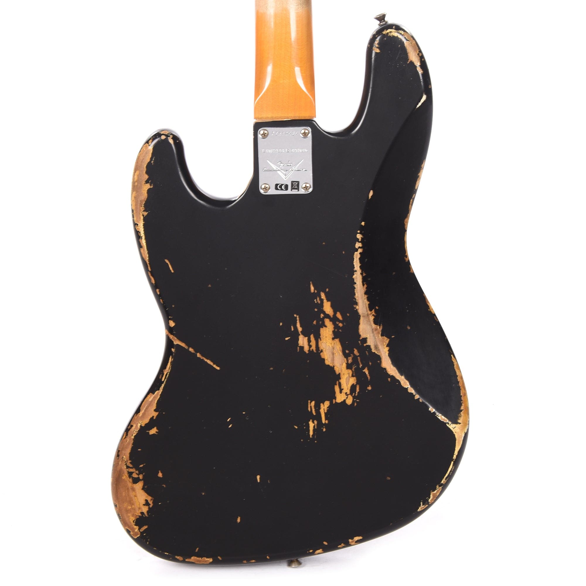 Fender Custom Shop Limited Edition Custom Jazz Bass Heavy Relic Aged Black Bass Guitars / 4-String