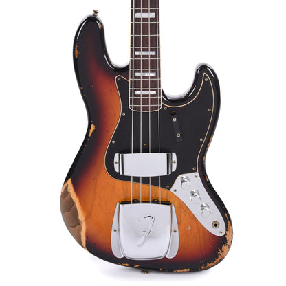 Fender Custom Shop Limited Edition Custom Jazz Bass Heavy Relic Faded Aged 3-Color Sunburst Bass Guitars / 4-String