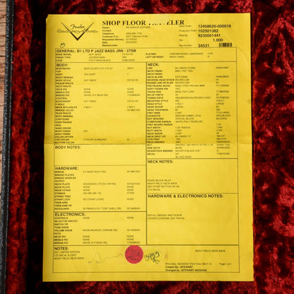 Fender Custom Shop Limited Edition P Jazz Bass Journeyman Relic Sunburst 2021 Bass Guitars / 4-String