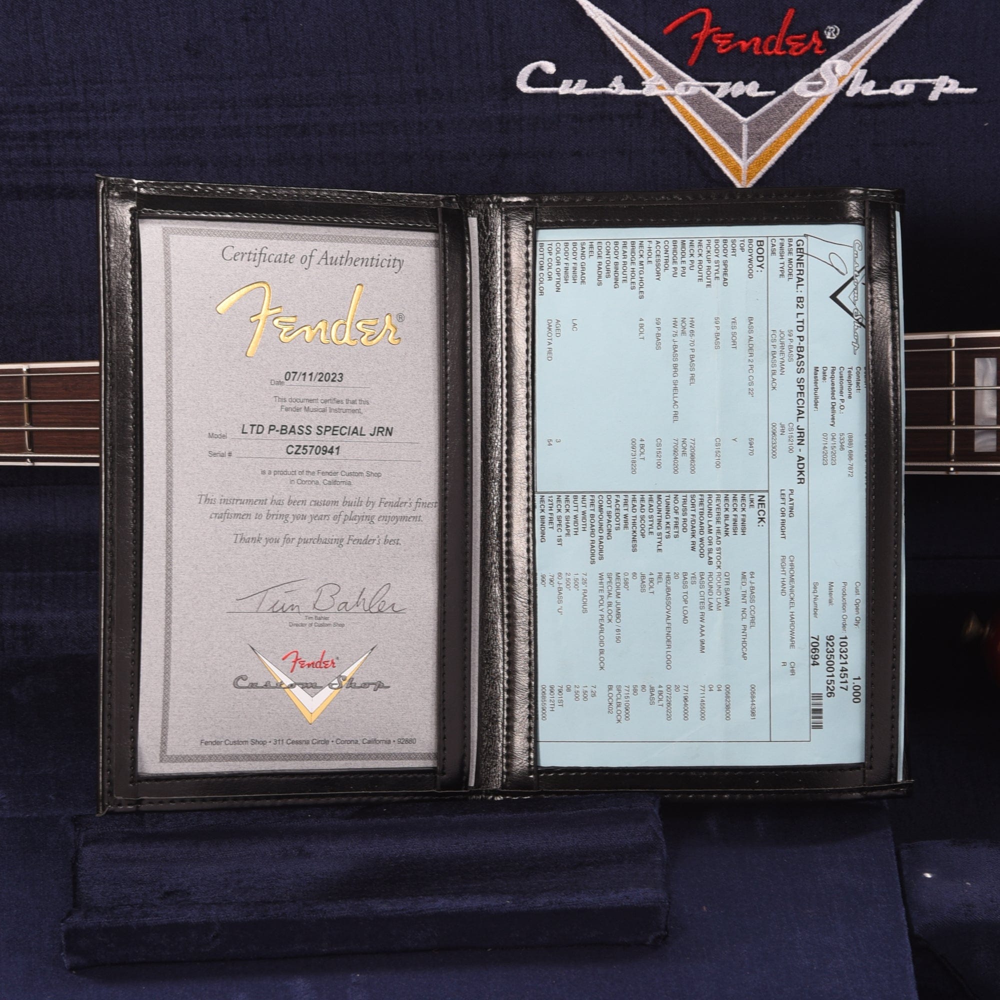 Fender Custom Shop Limited Edition Precision Bass Special Journeyman Relic Aged Dakota Red Bass Guitars / 4-String