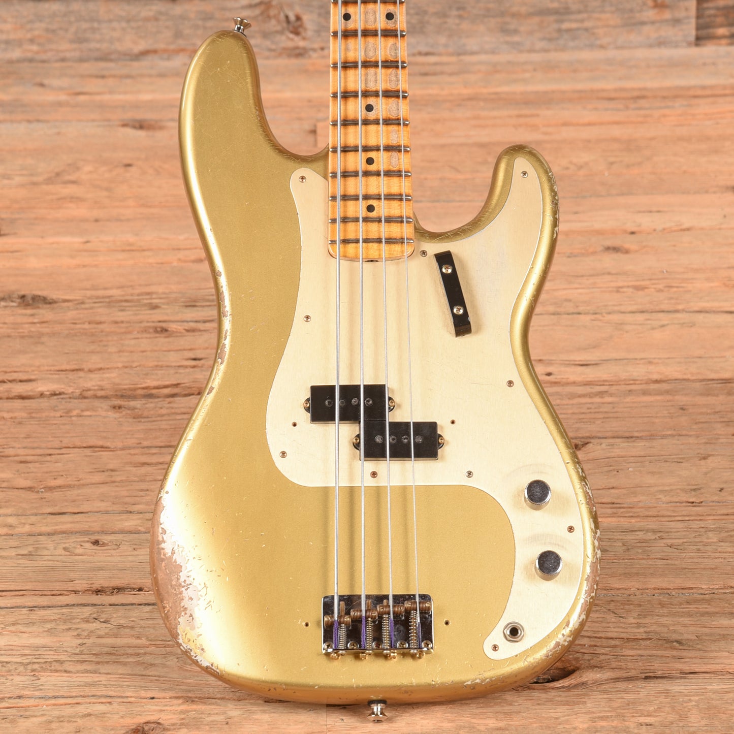 Fender Custom Shop Limited P-Jazz Bass Heavy Relic Gold 2024 Bass Guitars / 4-String