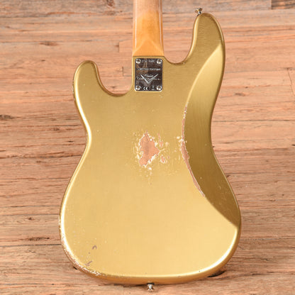 Fender Custom Shop Limited P-Jazz Bass Heavy Relic Gold 2024 Bass Guitars / 4-String
