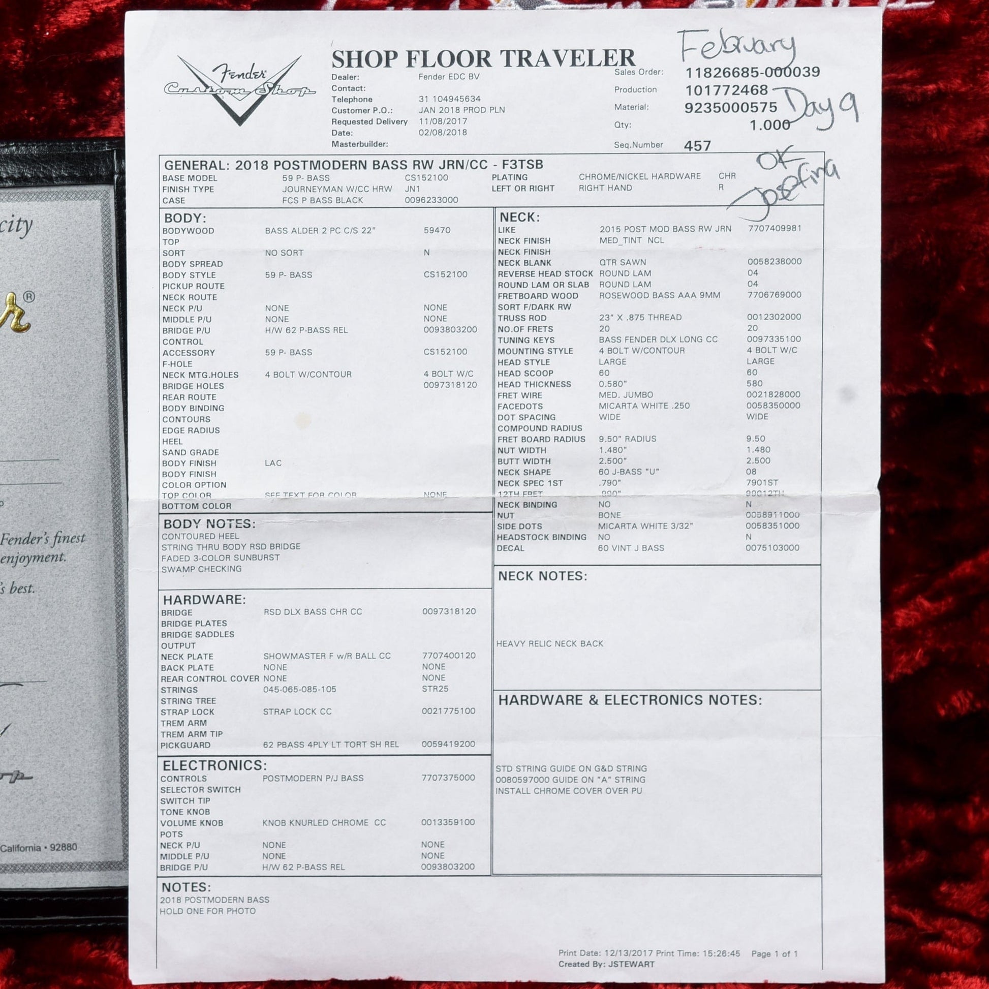 Fender Custom Shop Post Modern Bass Journeyman Relic Sunburst 2018 Bass Guitars / 4-String