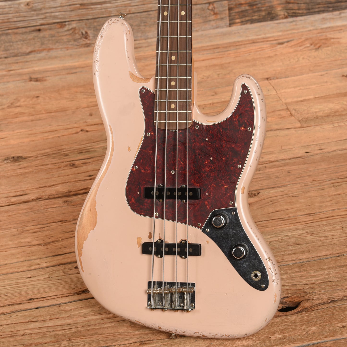 Fender Flea Artist Series Signature Road Worn Jazz Bass Shell Pink 2022 Bass Guitars / 4-String