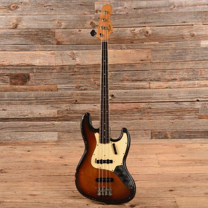 Fender Jazz Bass w/1966 Neck and 1974 Body Sunburst Bass Guitars / 4-String