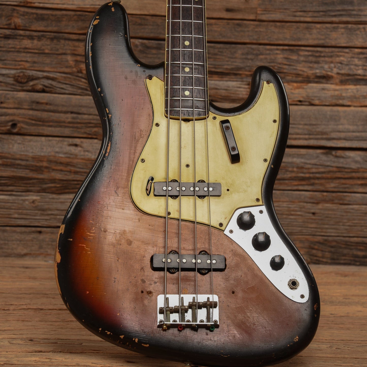 Fender Jazz Bass w/1966 Neck and 1974 Body Sunburst Bass Guitars / 4-String