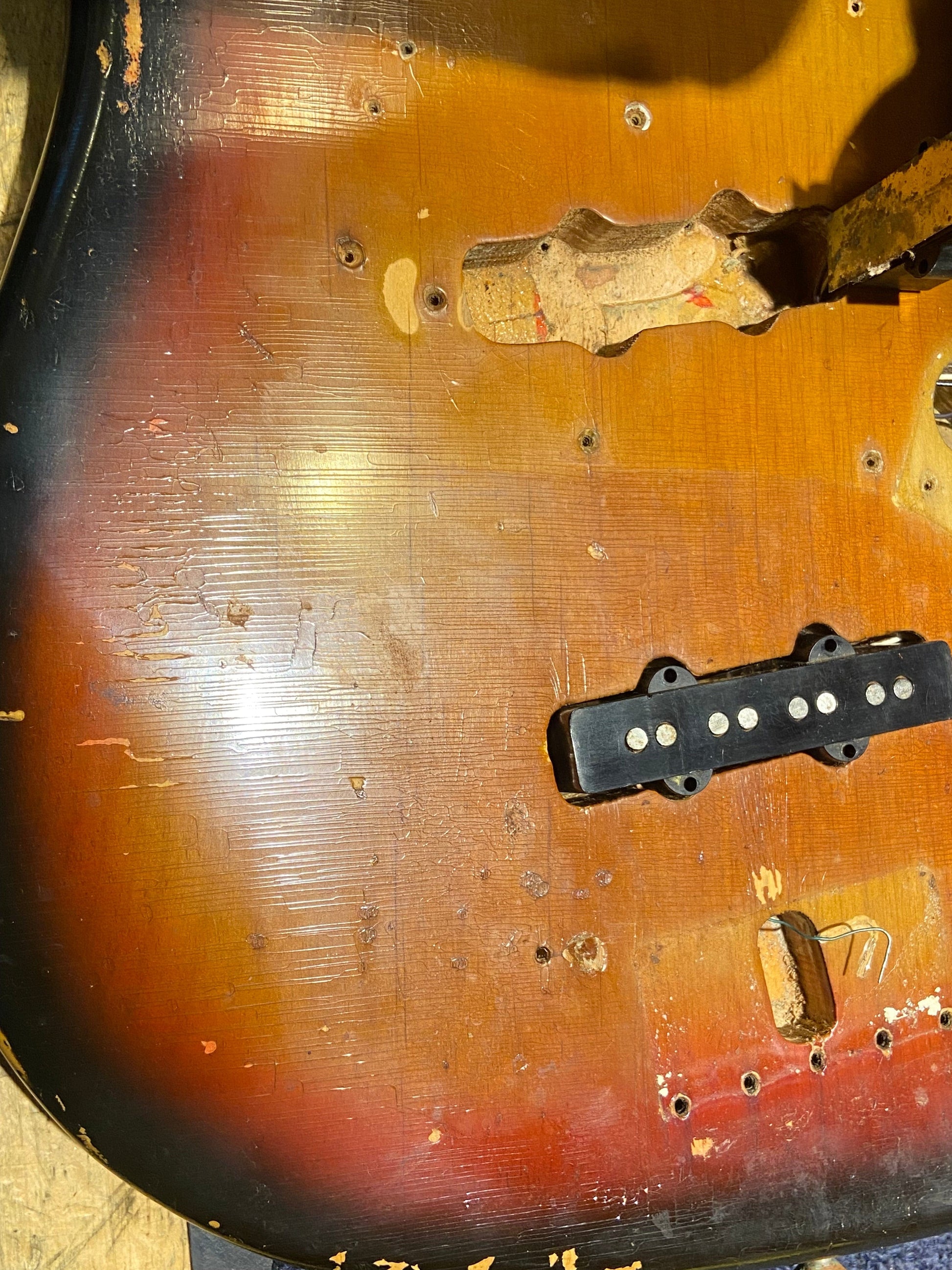 Fender Jazz Bass w/1966 Neck and 1974 Body Sunburst Bass Guitars / 4-String