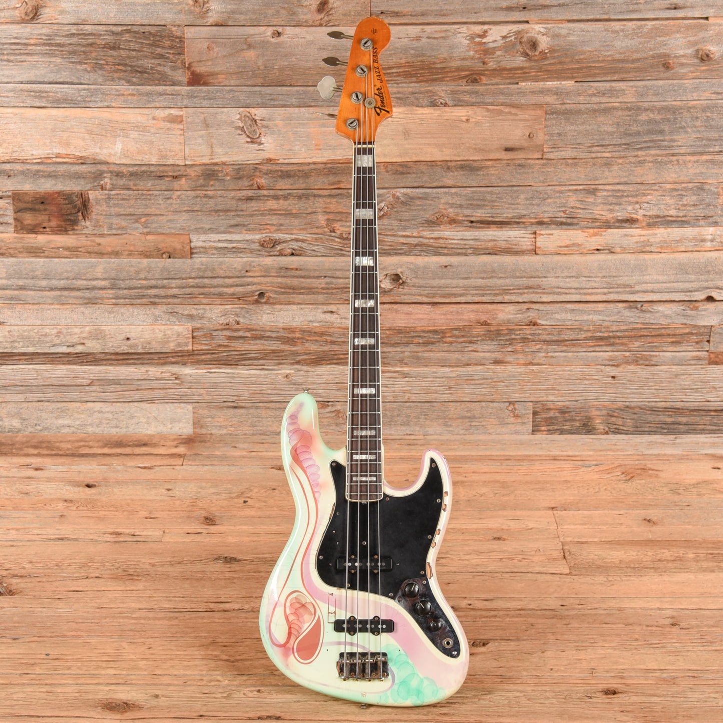 Fender Jazz Bass White Airbrushed Refin 1974 Bass Guitars / 4-String