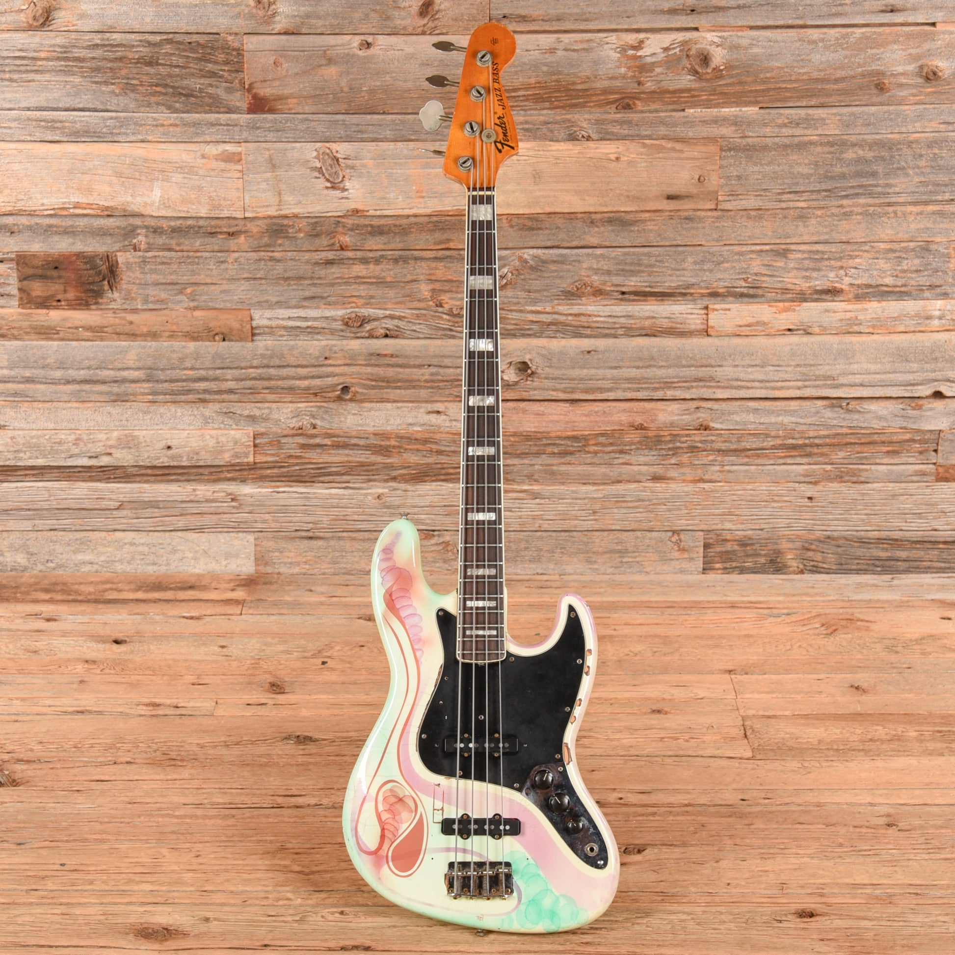 Fender Jazz Bass White Airbrushed Refin 1974 Bass Guitars / 4-String