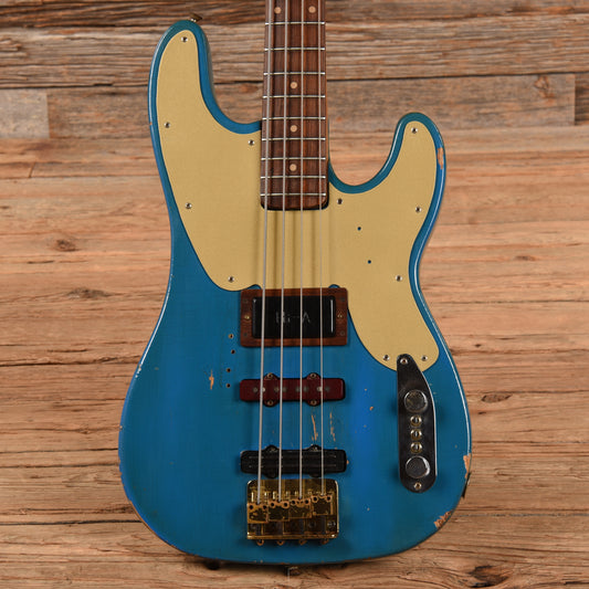 Fender Late '60s Telecaster Bass Body w/Late '62 Veneer Precision Bass Neck Blue Refin 1960s Bass Guitars / 4-String