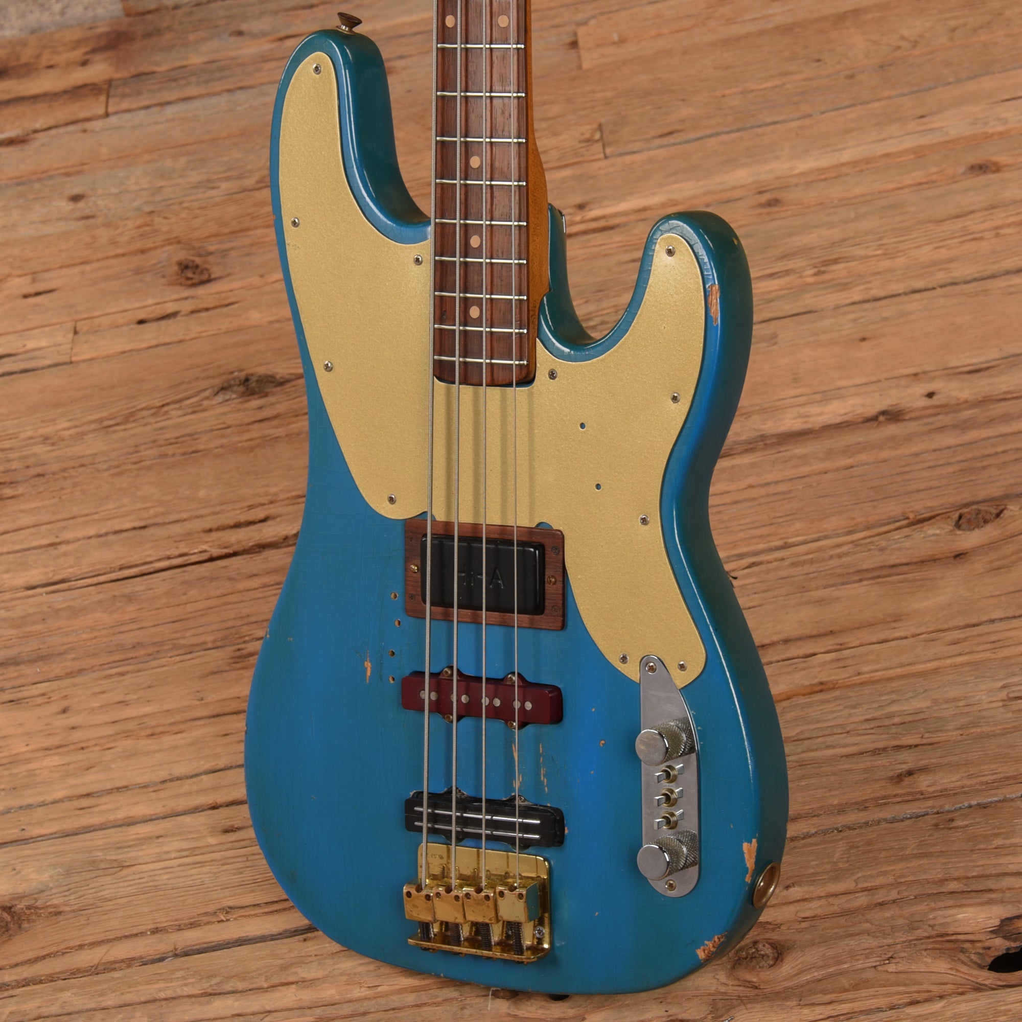 Fender Late '60s Telecaster Bass Body w/Late '62 Veneer Precision Bass Neck Blue Refin 1960s Bass Guitars / 4-String