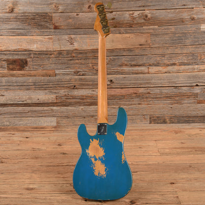 Fender Late '60s Telecaster Bass Body w/Late '62 Veneer Precision Bass Neck Blue Refin 1960s Bass Guitars / 4-String