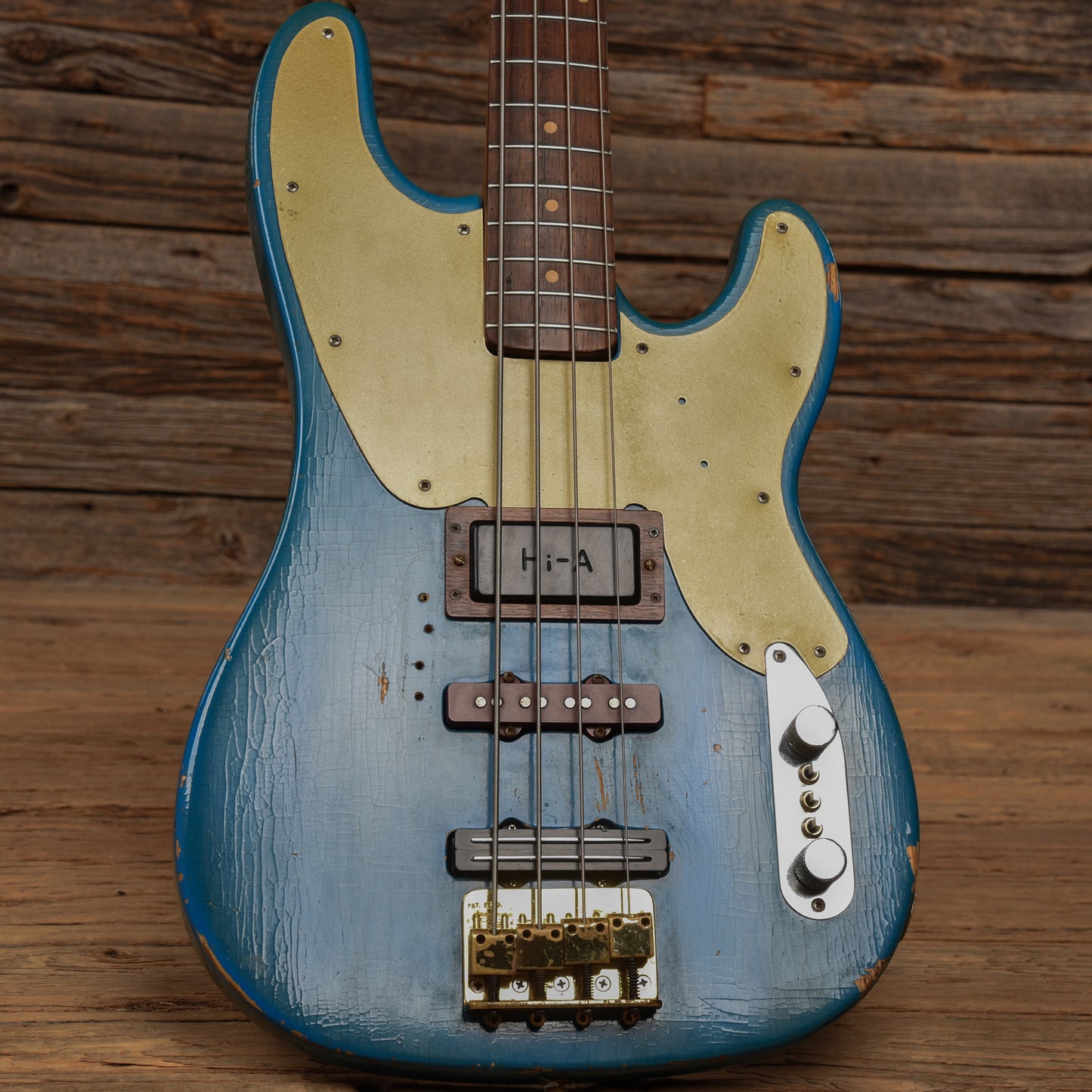 Fender Late '60s Telecaster Bass Body w/Late '62 Veneer Precision Bass Neck Blue Refin 1960s Bass Guitars / 4-String
