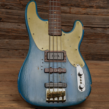 Fender Late '60s Telecaster Bass Body w/Late '62 Veneer Precision Bass Neck Blue Refin 1960s Bass Guitars / 4-String