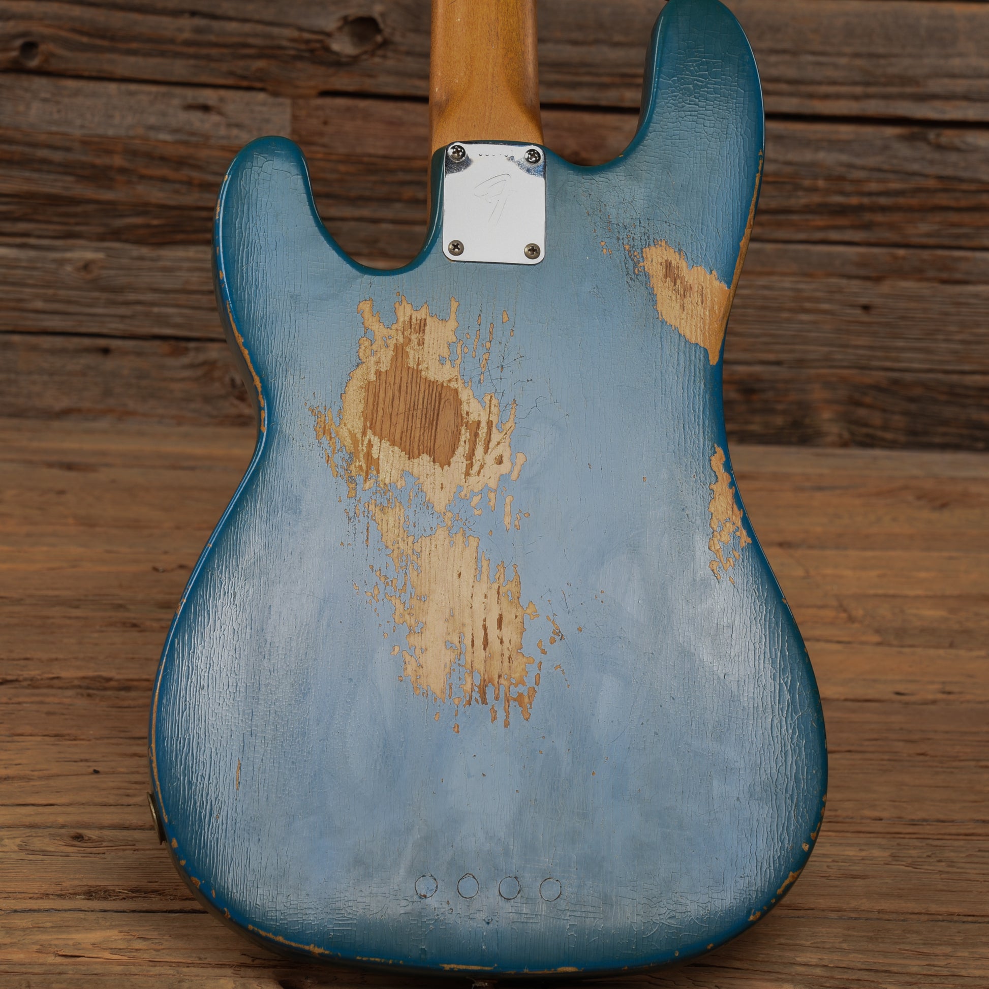 Fender Late '60s Telecaster Bass Body w/Late '62 Veneer Precision Bass Neck Blue Refin 1960s Bass Guitars / 4-String