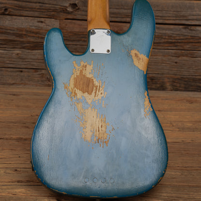 Fender Late '60s Telecaster Bass Body w/Late '62 Veneer Precision Bass Neck Blue Refin 1960s Bass Guitars / 4-String