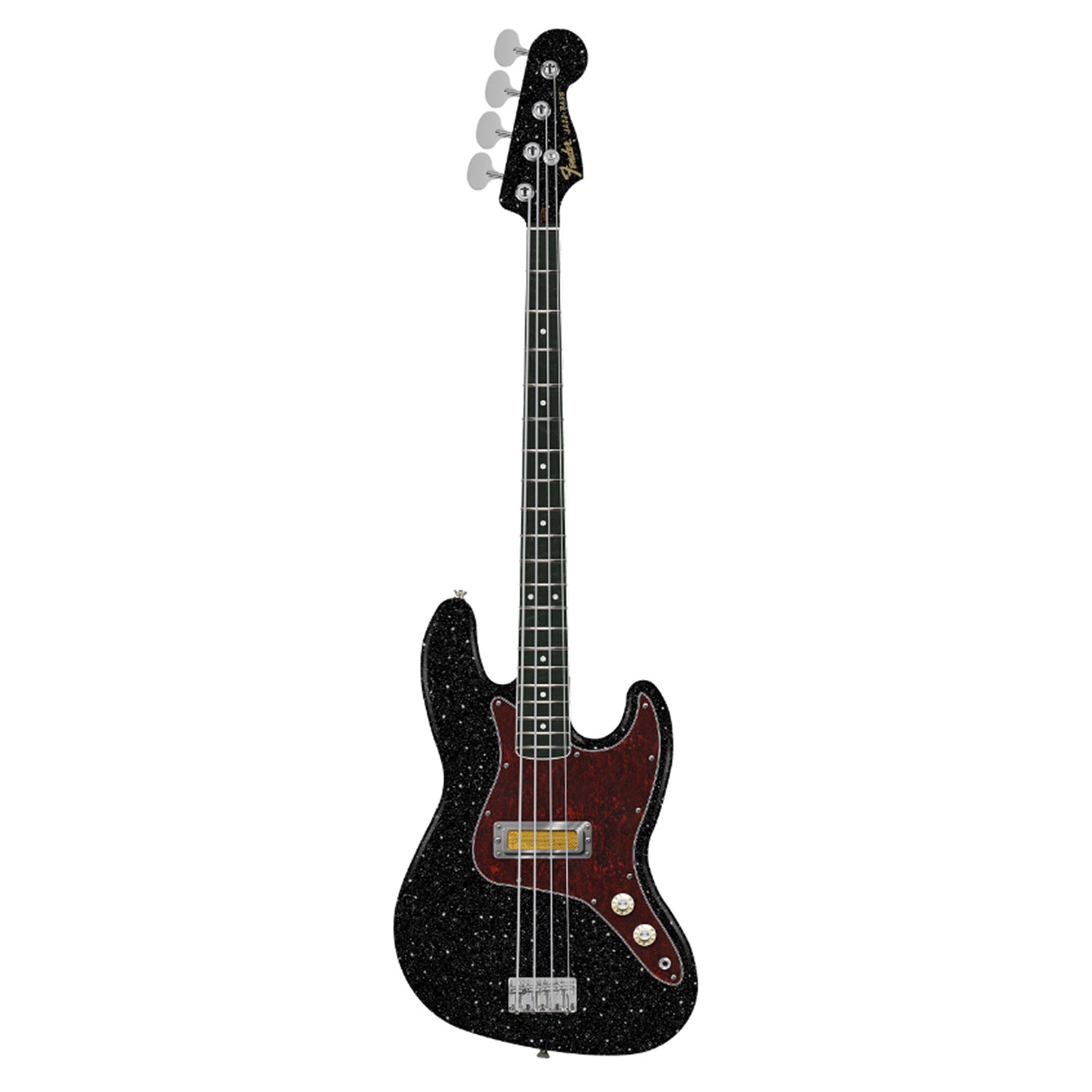 Fender Limited Edition Gold Foil Jazz Bass Black Sparkle w/Gold Foil Pickups Bass Guitars / 4-String
