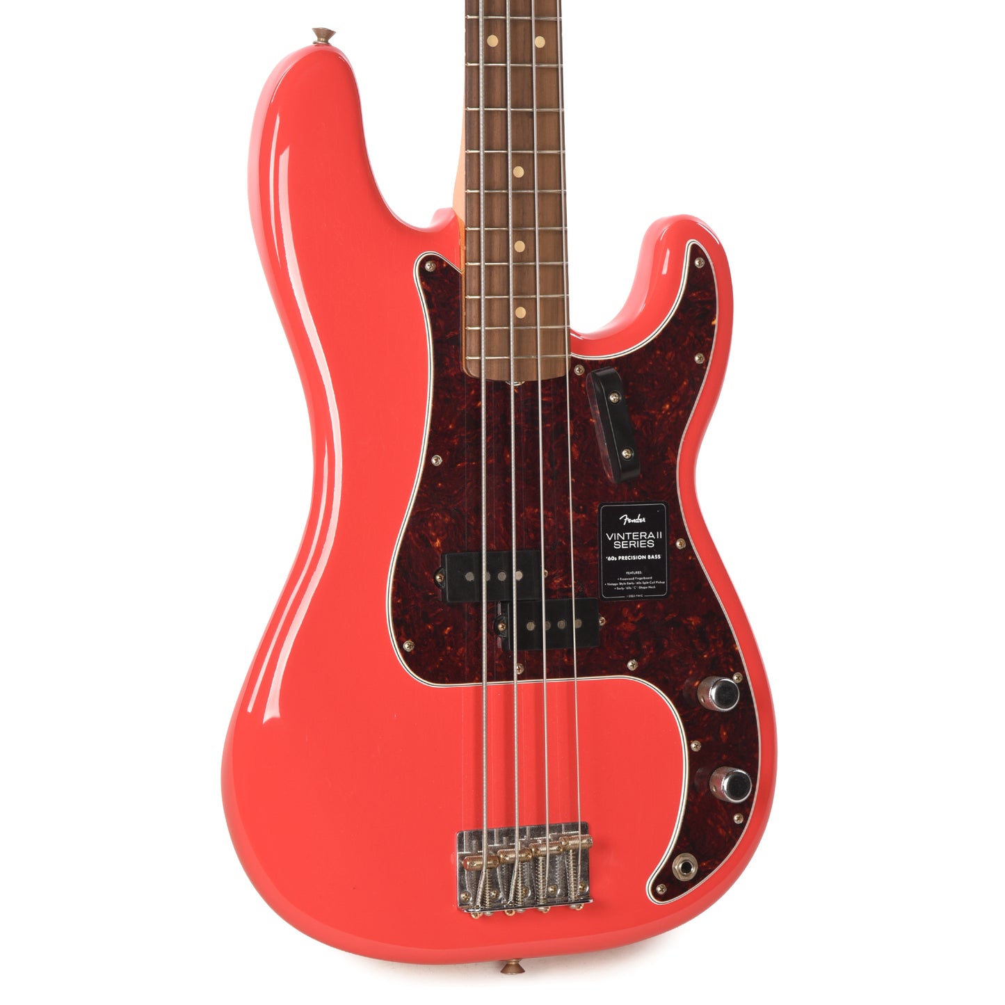 Fender Limited Edition Vintera II Road Worn '60s Precision Bass Fiesta Red Bass Guitars / 4-String
