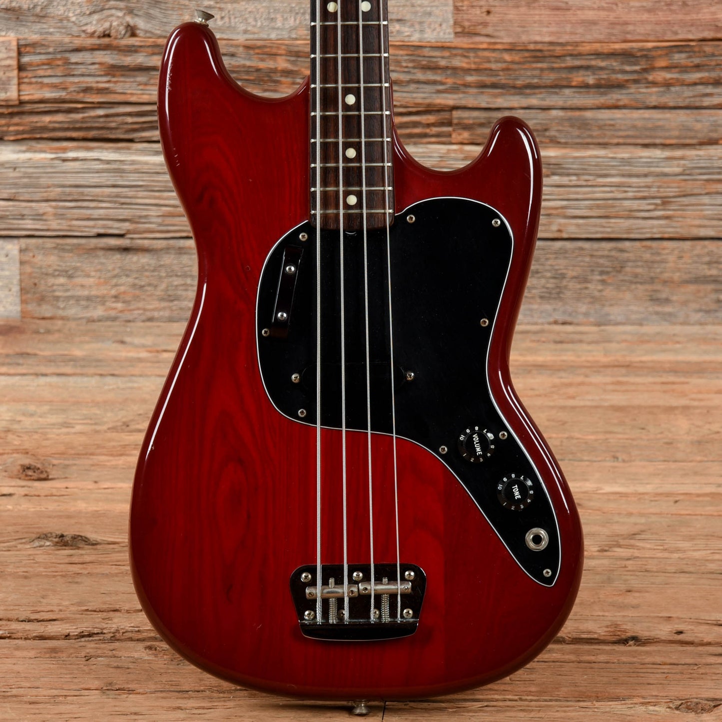 Fender Musicmaster Bass Translucent Red 1981 Bass Guitars / 4-String