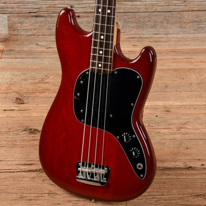 Fender Musicmaster Bass Translucent Red 1981 Bass Guitars / 4-String